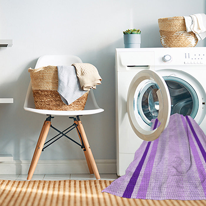 Machine Washable Transitional Purple Rug in a Washing Machine, wshpat1477pur