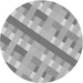 Square Patterned Gray Rug, pat1478gry