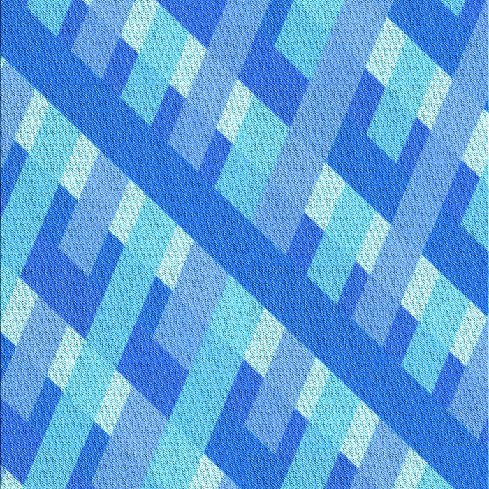 Patterned Neon Blue Rug, pat1478lblu