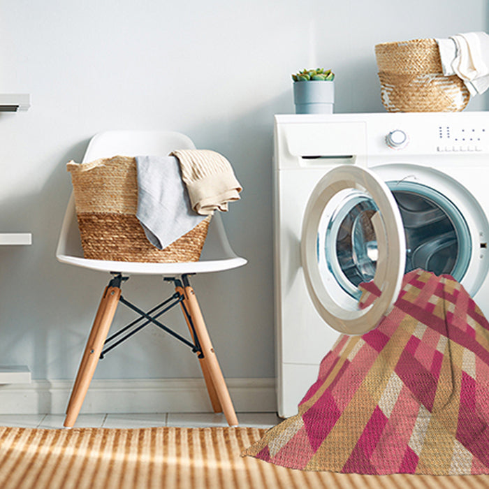 Machine Washable Transitional Brown Sand Brown Rug in a Washing Machine, wshpat1478org