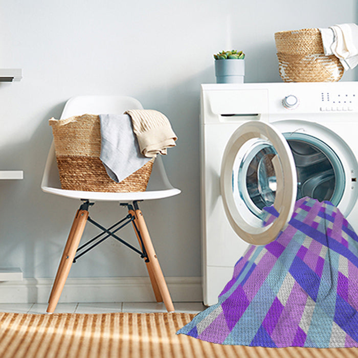 Machine Washable Transitional Purple Plum Purple Rug in a Washing Machine, wshpat1478