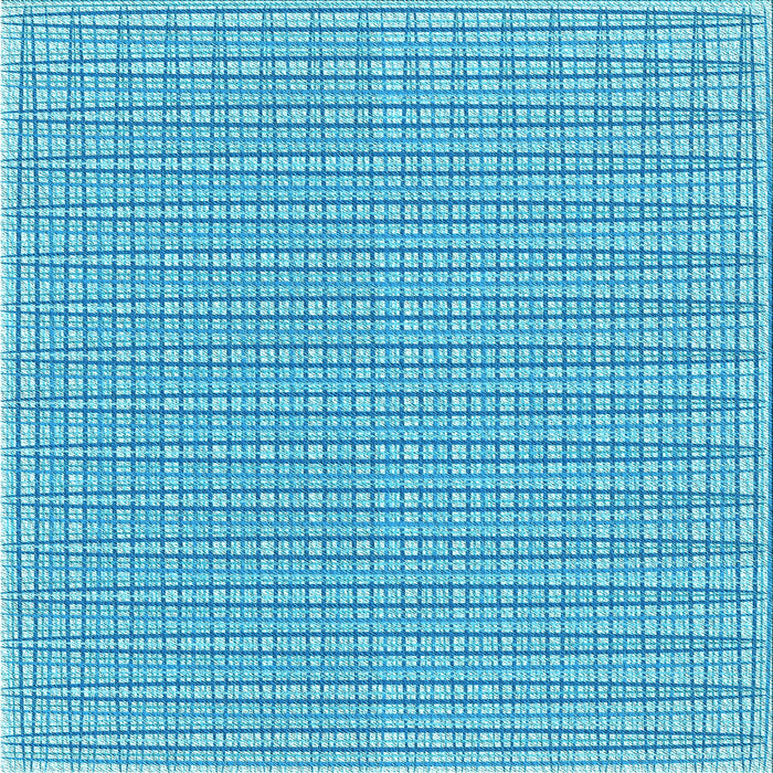 Round Patterned Deep Sky Blue Rug, pat1479lblu