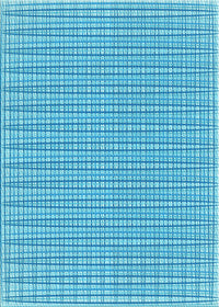 Machine Washable Transitional Deep Sky Blue Rug, wshpat1479lblu