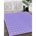 Patterned Mauve Purple Rug in Family Room, pat1479pur