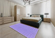 Patterned Mauve Purple Rug in a Bedroom, pat1479pur