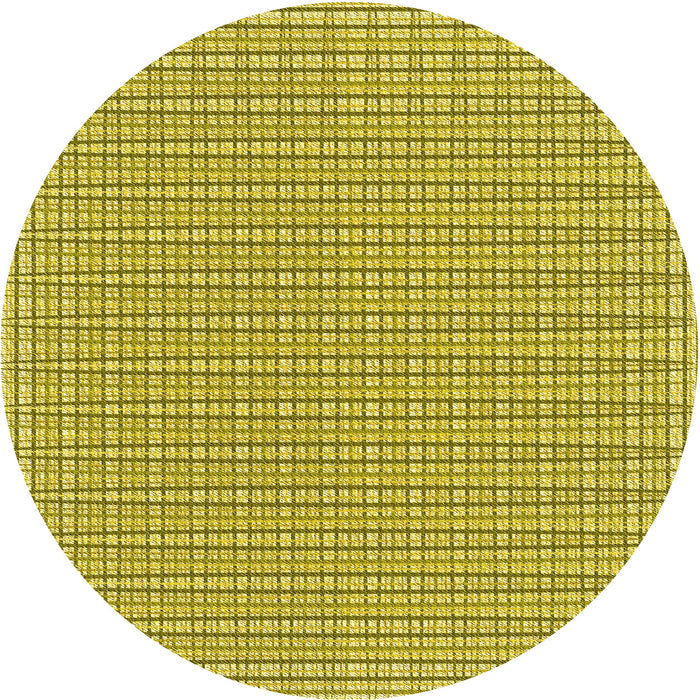 Square Machine Washable Transitional Bold Yellow Rug in a Living Room, wshpat1479yw