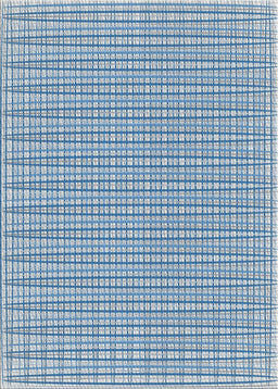 Patterned Coral Blue Novelty Rug, pat1479