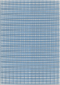 Machine Washable Transitional Coral Blue Rug, wshpat1479