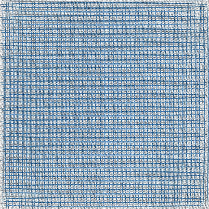 Sideview of Machine Washable Transitional Coral Blue Rug, wshpat1479