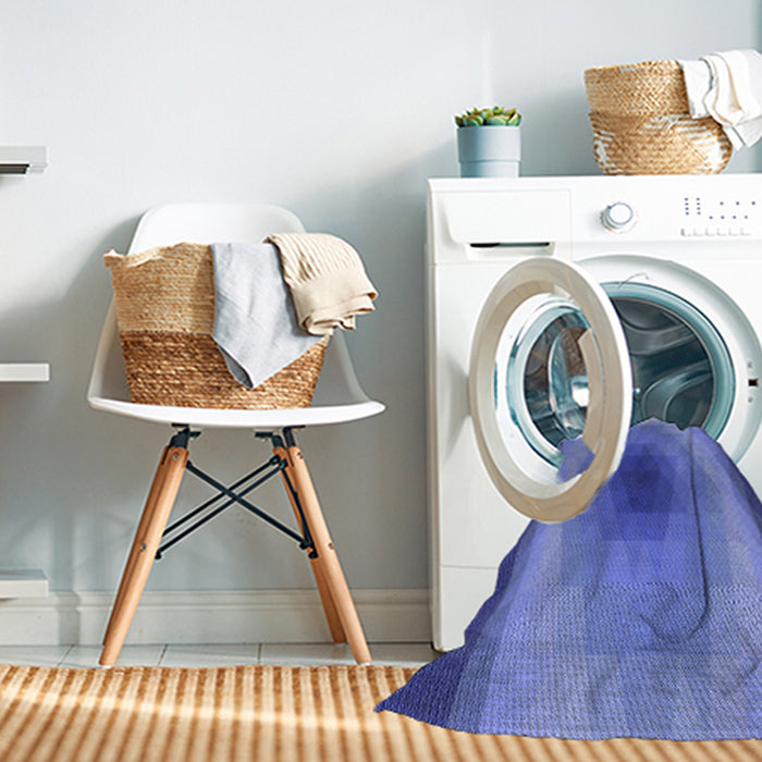 Machine Washable Transitional Sky Blue Rug in a Washing Machine, wshpat148blu