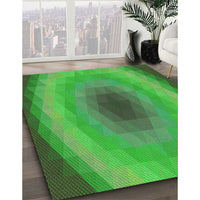 Patterned Forest Green Rug, pat148grn