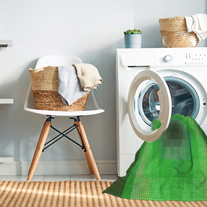 Machine Washable Transitional Forest Green Rug in a Washing Machine, wshpat148grn