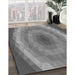 Machine Washable Transitional Carbon Gray Rug in a Family Room, wshpat148gry