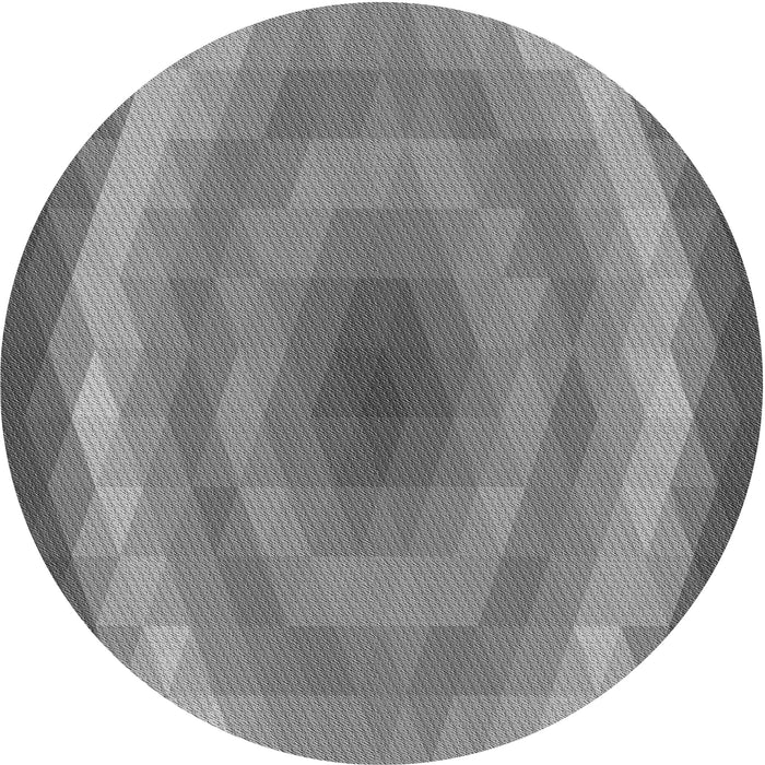 Square Patterned Carbon Gray Rug, pat148gry