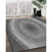 Patterned Carbon Gray Rug in Family Room, pat148gry