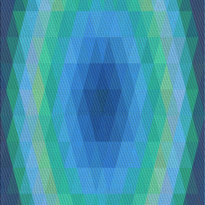 Patterned Dark Turquoise Green Rug, pat148lblu