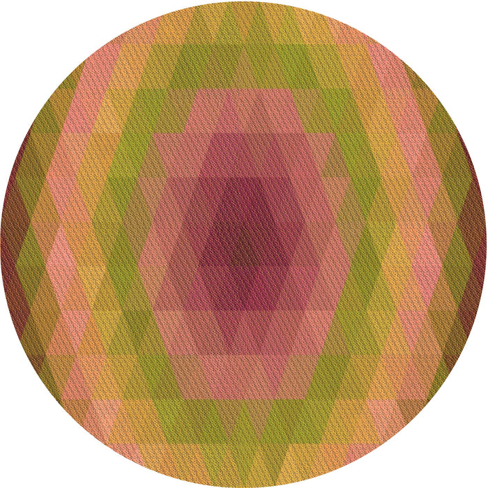 Square Patterned Red Rug, pat148org