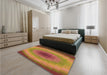 Patterned Red Rug in a Bedroom, pat148org