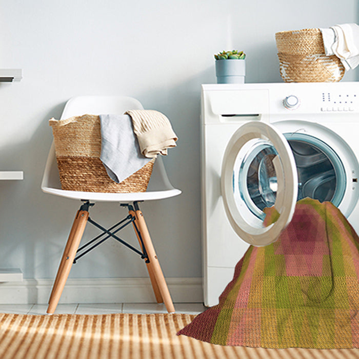 Machine Washable Transitional Red Rug in a Washing Machine, wshpat148org