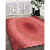 Patterned Red Rug, pat148rd