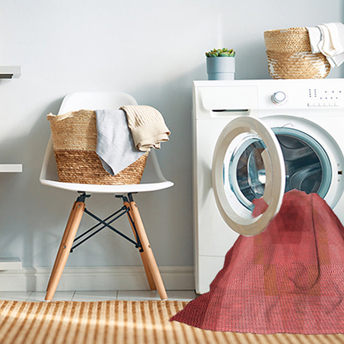 Machine Washable Transitional Red Rug in a Washing Machine, wshpat148rd