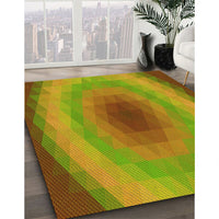 Patterned Green Rug, pat148yw