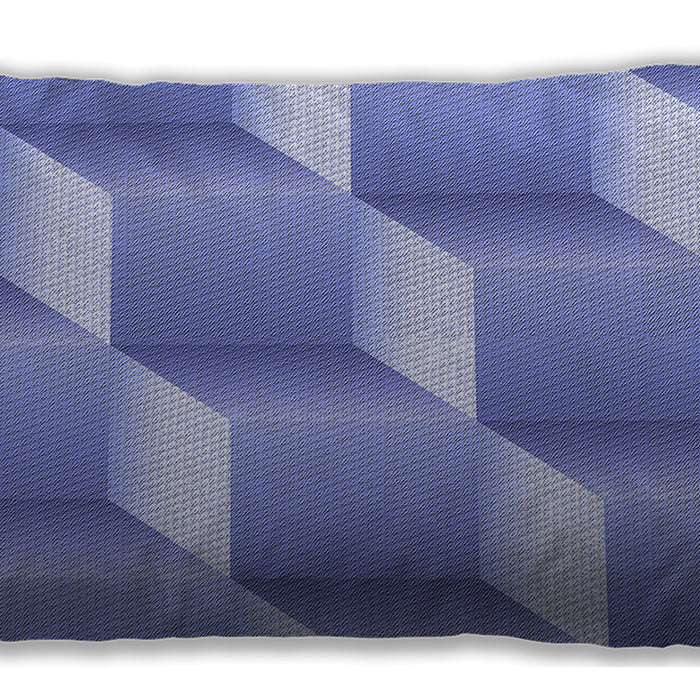 Patterned Rectangular Jeans Blue Lumbar Throw Pillow, 13 inch by 19 inch, lbpat1480blu