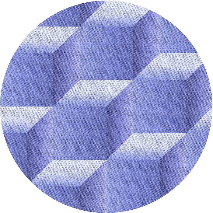 Square Patterned Jeans Blue Rug, pat1480blu