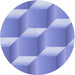 Square Patterned Jeans Blue Rug, pat1480blu