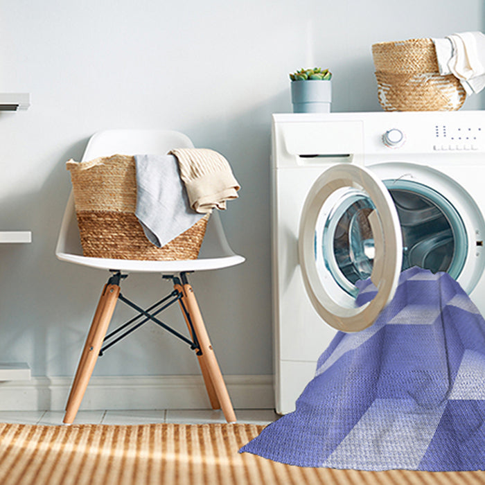 Machine Washable Transitional Jeans Blue Rug in a Washing Machine, wshpat1480blu