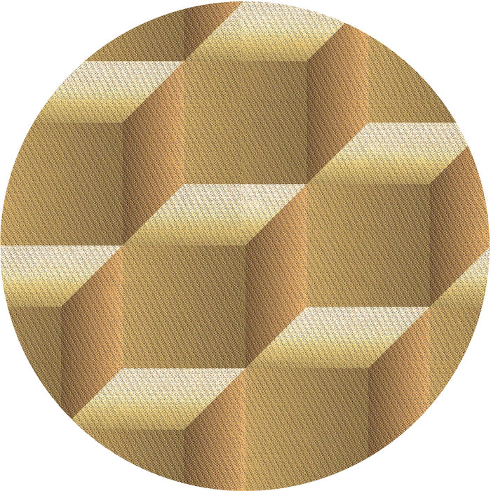 Square Patterned Orange Rug, pat1480brn
