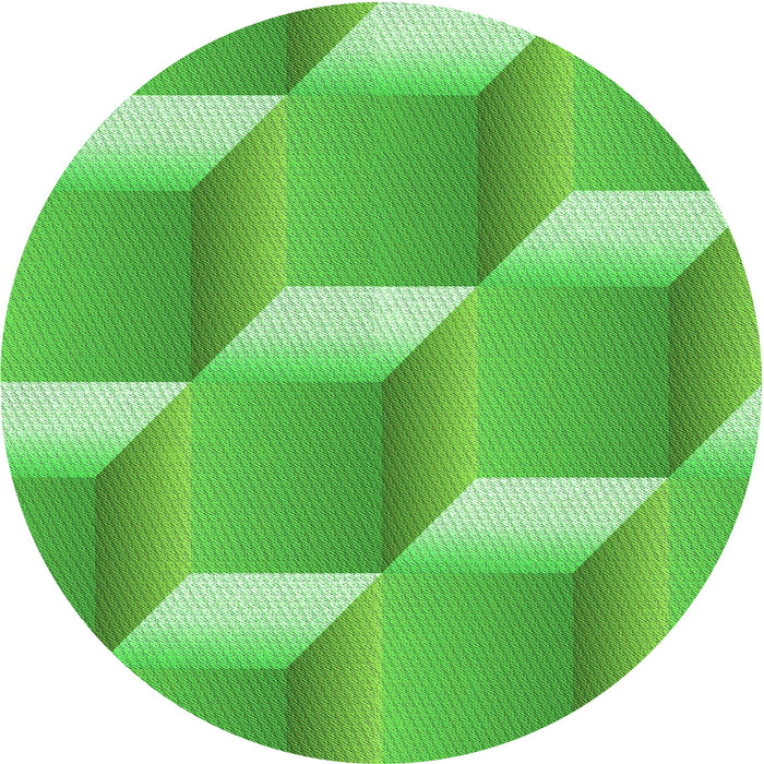 Square Patterned Emerald Green Rug, pat1480grn