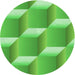 Square Patterned Emerald Green Rug, pat1480grn