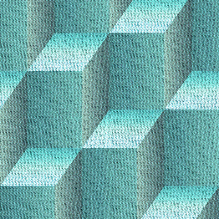 Machine Washable Transitional Deep-Sea Green Rug, wshpat1480lblu