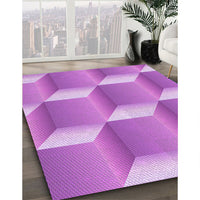 Patterned Violet Purple Rug, pat1480pur