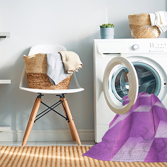 Machine Washable Transitional Violet Purple Rug in a Washing Machine, wshpat1480pur