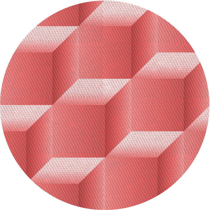Square Patterned Ruby Red Rug, pat1480rd