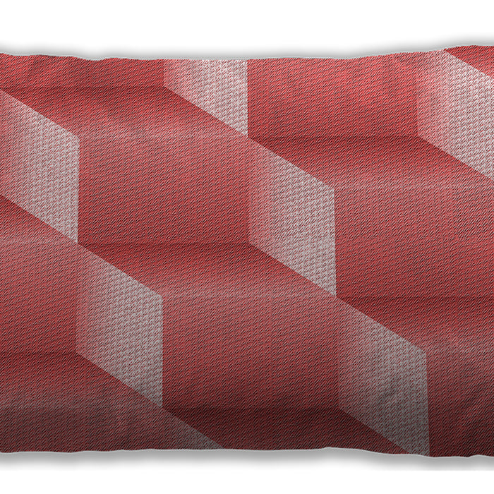 Patterned Rectangular Ruby Red Lumbar Throw Pillow, 13 inch by 19 inch, lbpat1480rd