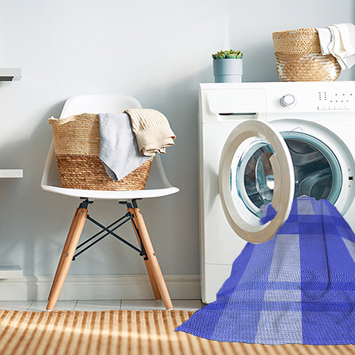 Machine Washable Transitional Sky Blue Rug in a Washing Machine, wshpat1481blu