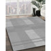 Machine Washable Transitional Gray Rug in a Family Room, wshpat1481gry