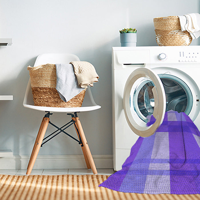 Machine Washable Transitional Purple Rug in a Washing Machine, wshpat1481pur