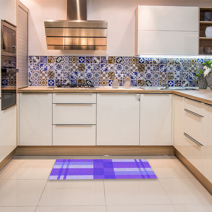 Patterned Purple Rug in a Kitchen, pat1481pur