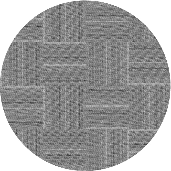 Square Patterned Dark Gray Rug, pat1482gry
