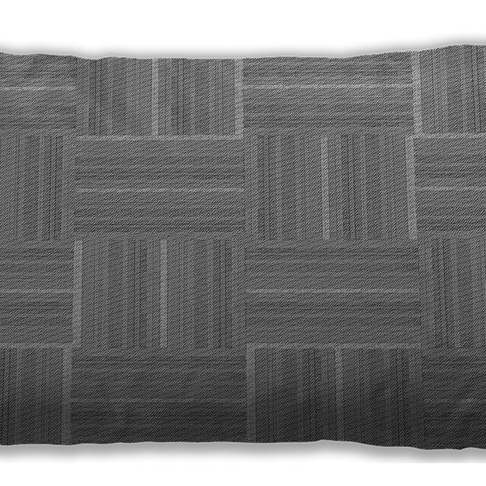 Patterned Rectangular Dark Gray Lumbar Throw Pillow, 13 inch by 19 inch, lbpat1482gry