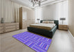 Patterned Purple Rug in a Bedroom, pat1482pur