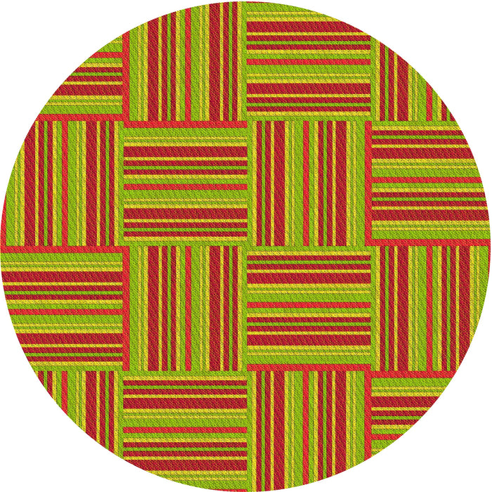 Square Patterned Pistachio Green Rug, pat1482yw