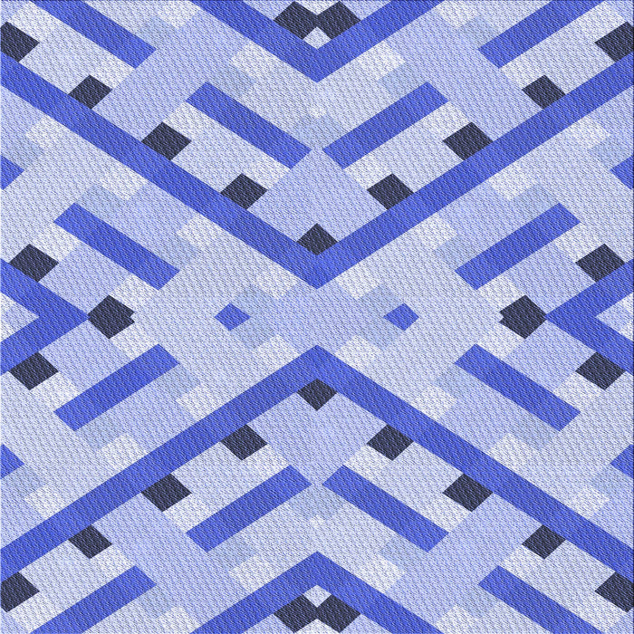 Round Patterned Royal Blue Rug, pat1483blu