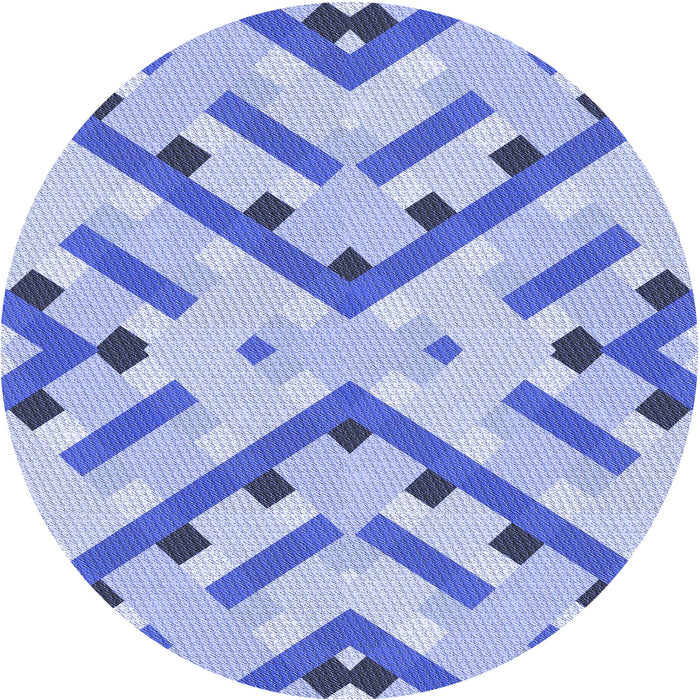 Square Patterned Royal Blue Rug, pat1483blu