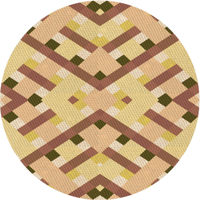 Square Patterned Red Rug, pat1483org