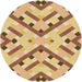 Square Patterned Red Rug, pat1483org